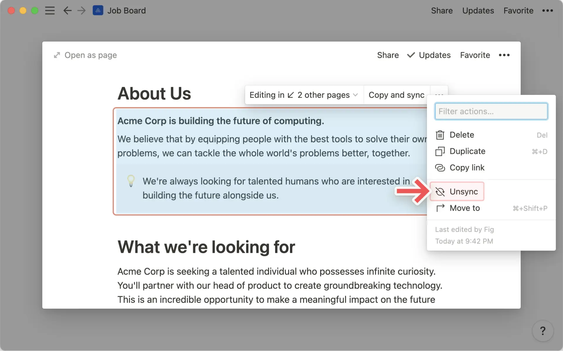 Poista synkronointi