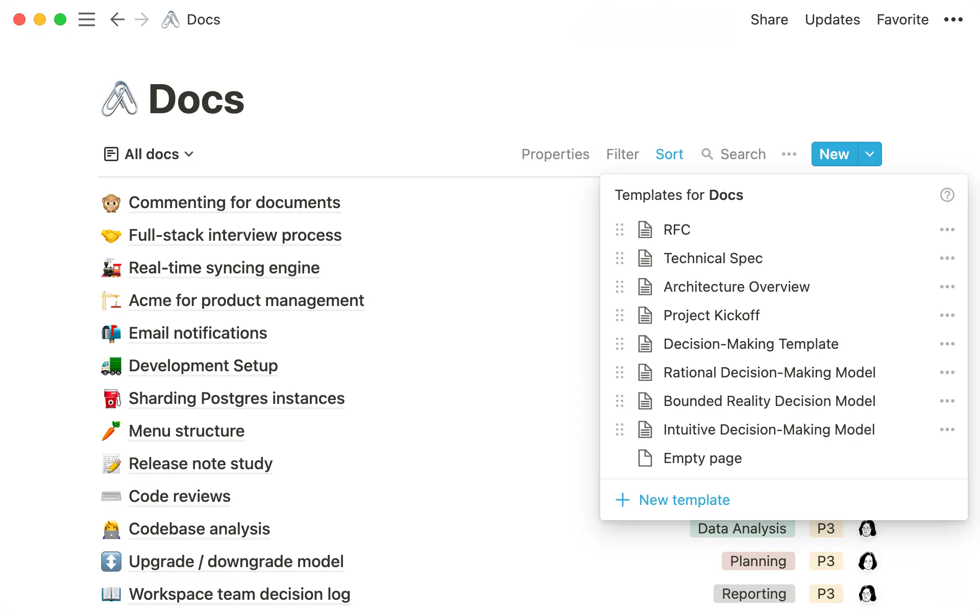 Decision-making model screenshot