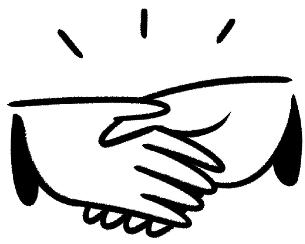 An illustration of a handshake